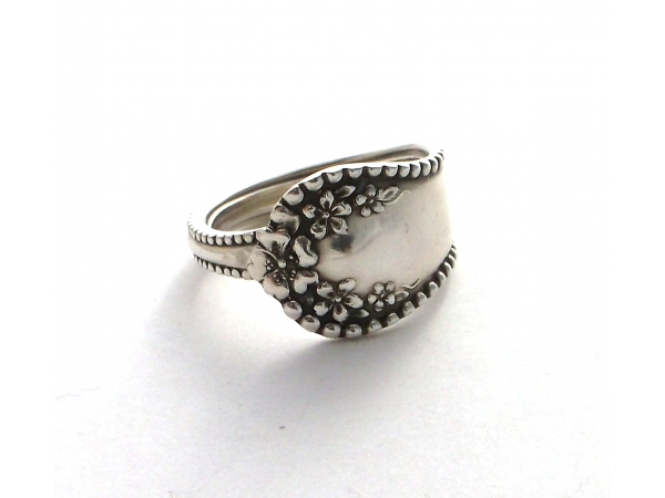 Mayflower 1901 Demitasse Spoon Ring Antique Silverware Size 7 8 9 10